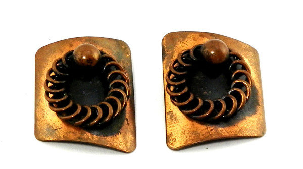 W0435CopperClipBack Earringsa